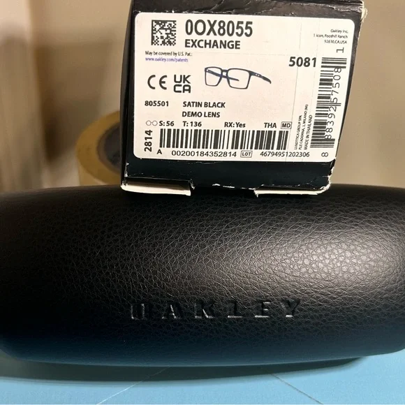 Oakley Matte Black Eyewear in Satin Black with Case & Cloth, All New in Box! - Picture 3 of 7